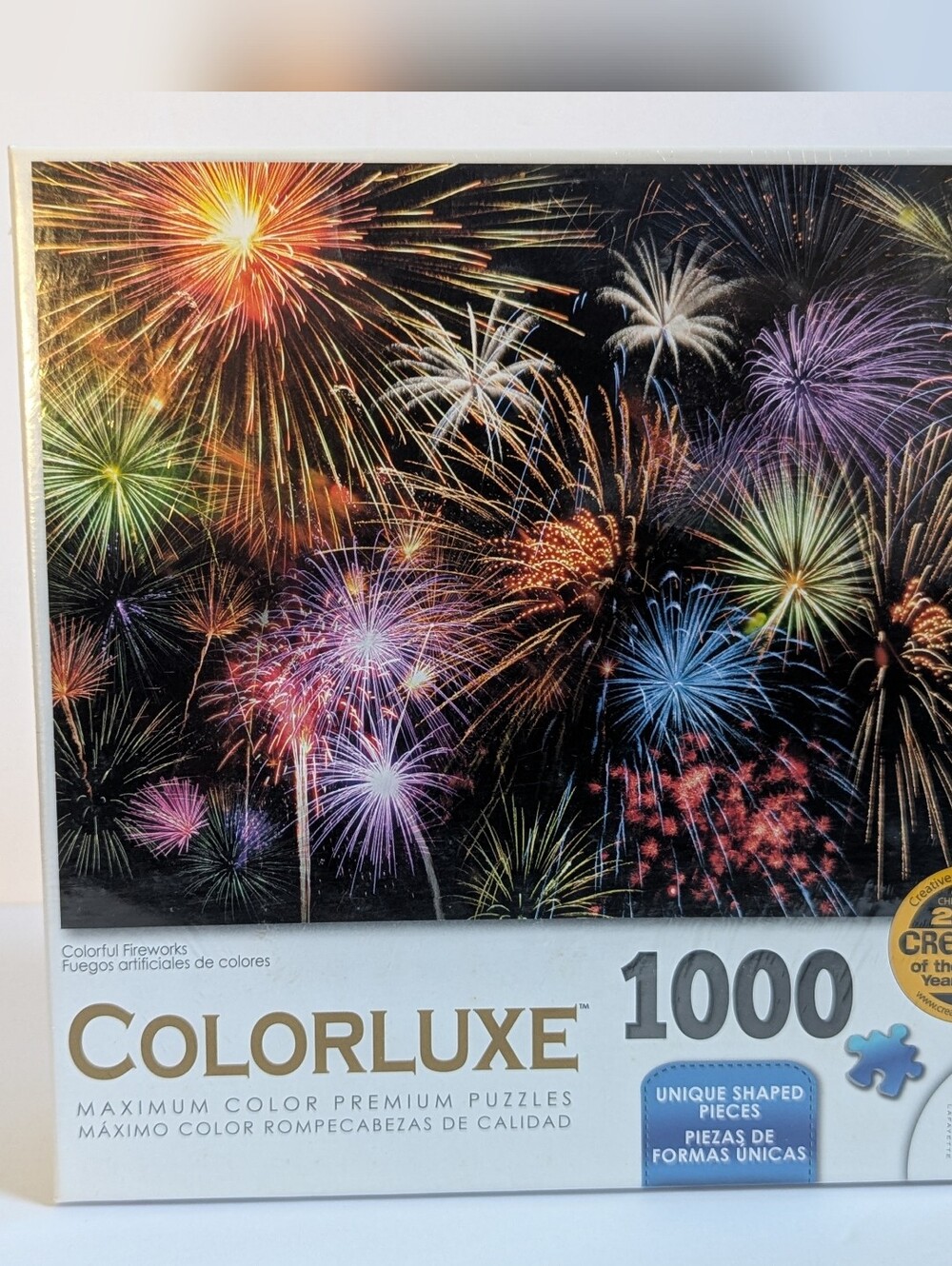 Colorluxe 1000 Piece Jigsaw Puzzle "Colorful Fireworks" Unique pieces NIB Sealed
